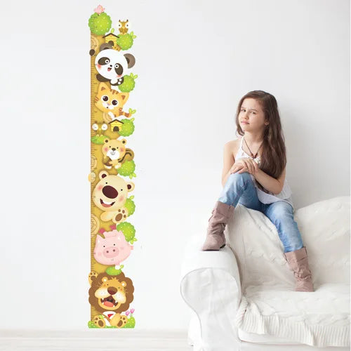 Measure height panda height pastes PVC wall sticker Abc1014