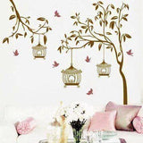 Birds Cage Wall Sticker (AY9039)