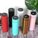 Temperature Display Indicator Insulated Stainless Steel Hot &amp; Cold Flask Bottle (Random Color) (500 ML )