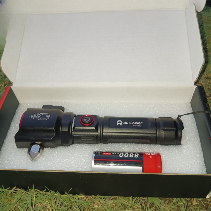 super Powerful 2-in-1 Emergency Flashlight torch &amp; Charging Bank Waterproof LED 2210long range flashlight