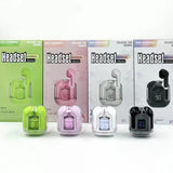 Air31 Earbuds Wireless Crystal Transparent body - with silicone pouch ( random color )