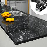 Deal (pack of 2 )Self Adhesive Sheet for Kitchen / Waterproof Anti Oil &amp; Heat Resistant Wallpaper Sheet (Black and white)Size 45×200