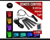 Interior light Remote control 36 led RGB LIGHT strip Without button for bike/car/jeeb and all vehicles (with remote)