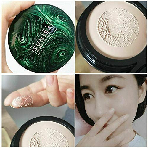 3 in 1 Makeup Deal  Sunisa Foundation Base 20g Waterproof Mushroom Head Air Cushion BB Cream Nude Liquid Foundations +yanqina 36H liner + 5 in 1 lipstick Pen - Shade 1