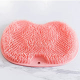 Shower Foot &amp; Back Scrubber Mat, Wall Stick Suction Silicone Bathroom Scrubber (Random color)
