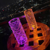 16 Colors Diamond Rose Crystal Lamp Bedside Acrylic Usb Rechargeable Table Lamp
