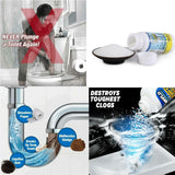 Powerful Toilet &amp; Sink Clog Remover Drain Cleaner Powder, Pipe Quick Foaming Pipeline Dredger Toilet Clogging Dredging Powder, Drain Pipe Dec-logger Pipeline Dredger - (100g)