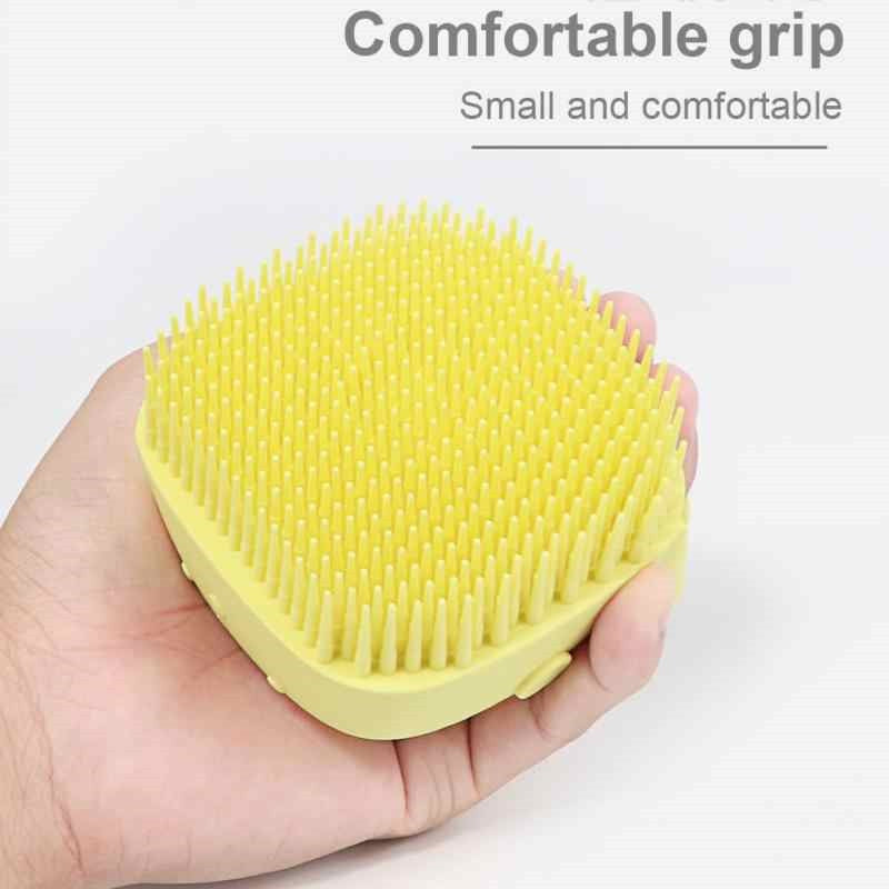 Silicone Bath and Body Shower Brush with Liquid Soap Dispenser (Random Color)
