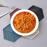 1PCS Multifunction Heat Resistant Silicone Mat Drink Cup Coasters Nonslip Pads Pot Holder Table Placemat Kitchen Accessories (random color)
