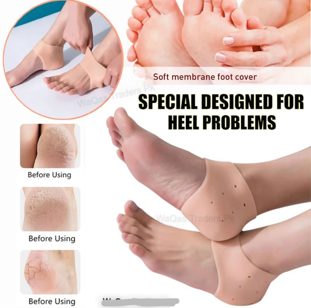 half Heel Pain Anti Crack Silicone Set - Anti Crack  For Pain Relief Unisex