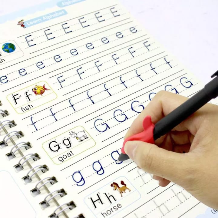 Sank Magic book Practice [Pack of 4] | Tracing Handwriting First Preschool Baby Learning Books for Kids
