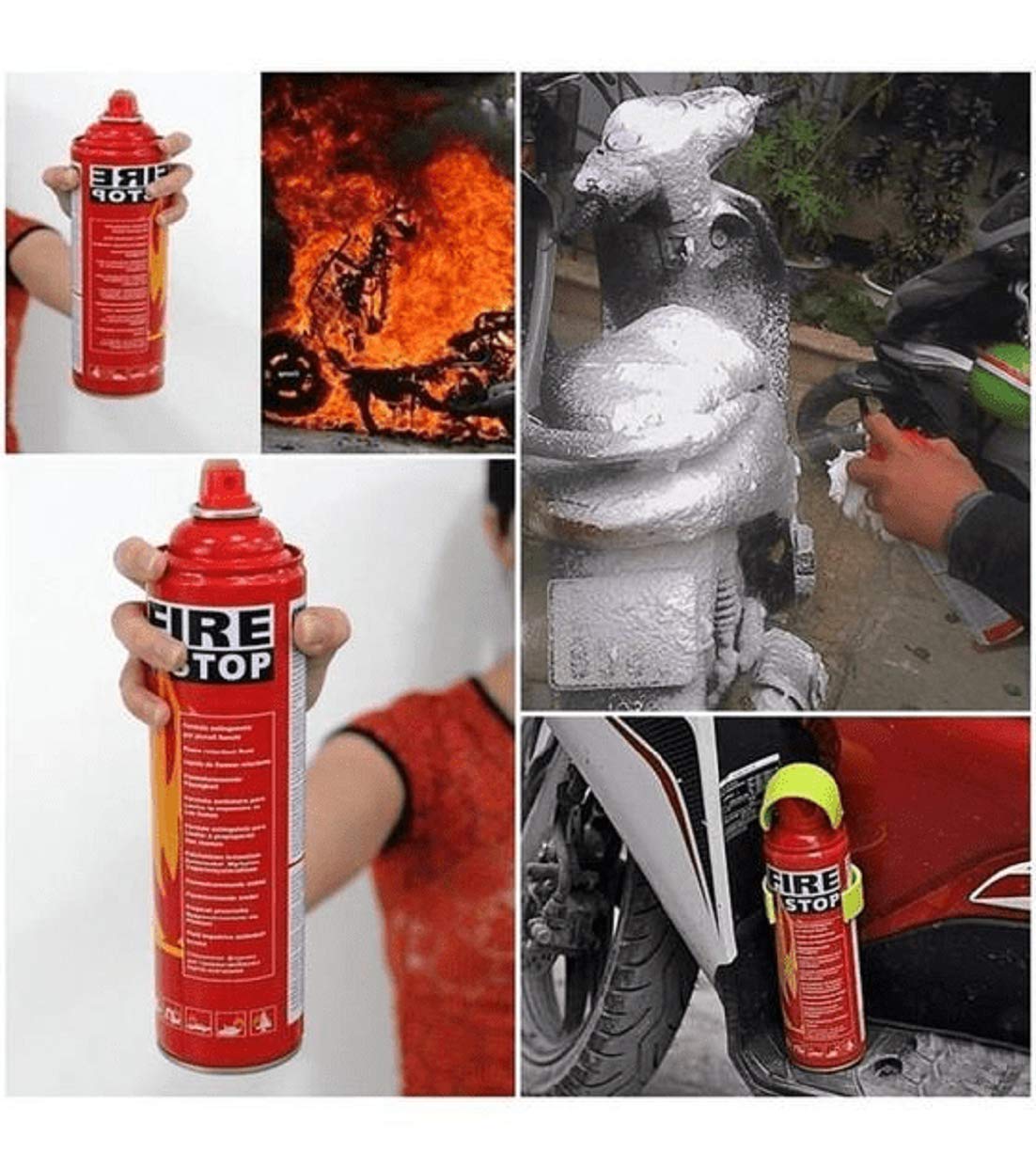 Foam Stop Fire 500Ml - Fire Stop - Fire Extinguisher - Portable Spray Safet