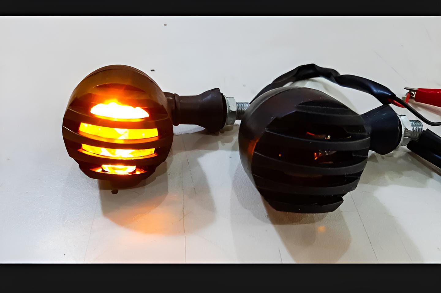Pair Of 05 - Grill Indicators Yellow Led For Bikes ( 20pcs )