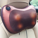 Car Head Massage Pillow Relax Vibrator Electric Shoulder Back Heating Kneading Infrared therapy shiatsu Neck Massager