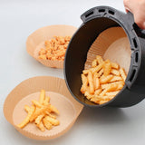 Air Fryer Disposable Paper Liner, 50 PCs Air Fryer Liners Round Non-Stick Air fryer Parchment Liners,Oil-proof,Water-Proof