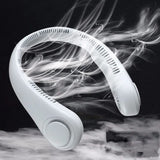 Portable Neck fan air Cooler &amp; Purifier... Adjustable 3 speed and Rechargeable (random color )