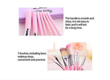 hello Kitty Set of 7 Pieces Complete Makeup Mini Brush Kit with a Storage  Box
