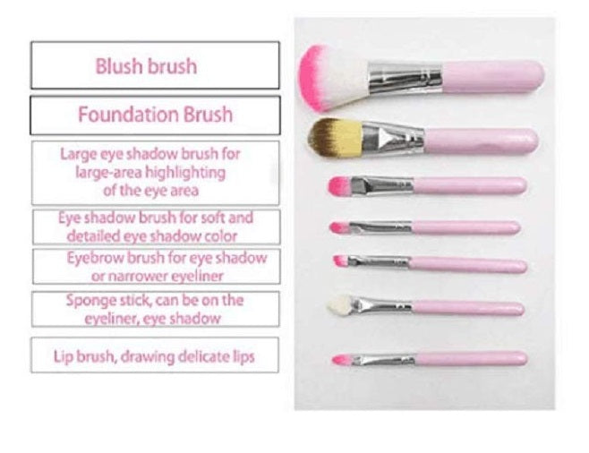 (Pack of 7) Hello Kitty Makeup Brush Set