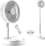 Telescopic Folding Fan Summer Silent Desktop Retractable Fan for Office Bedroom School USB Ventilator (Electric Usb Operated) (random color)