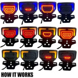 Motorcycles Bike Fancy Tail Light 70cc And 125cc LED Fancy Tail Light Stop Turn Signal with Scanning Dynamic Animation Breathing DRL
