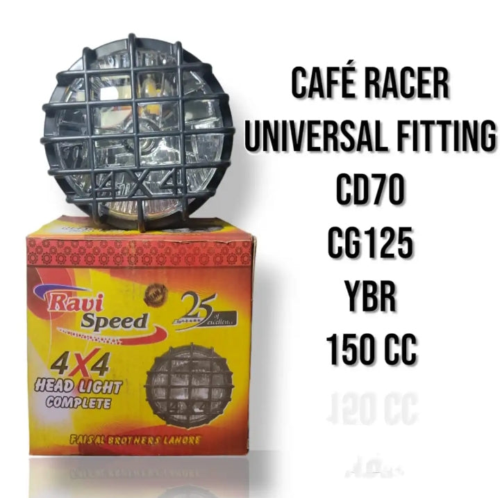 Round 4x4 style headlight universal motorcycle