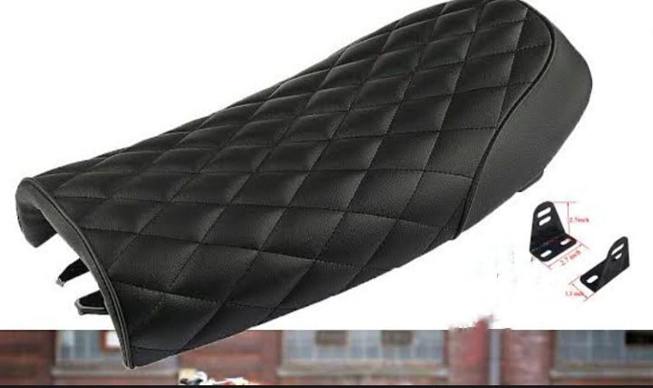 Motorcycle Universal Classic Saddle Cafe Racer Seat for two person