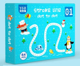 (A size Dubai imported )Stroke Line dot to dot Magical Tracing Workbook For Kids | Student Learning Book (64 pages stage 1 )