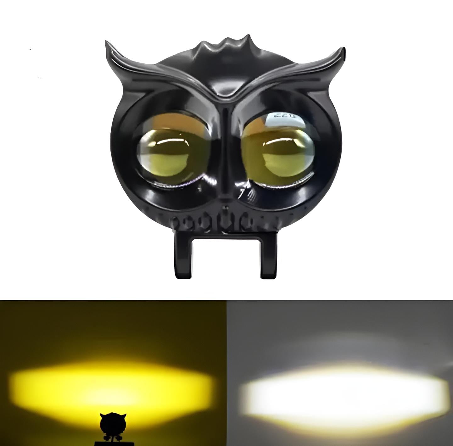 OWL Shape Fog Flash light Low &amp; High Beam Owl Plastic Body Spot Light for All Cars And Bikes (1pc)