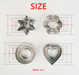 12 pcs, stainless steel cookie cutter, DIY, cookie cutter, star, heart, cutter, baking dish, new cake tool, fried egg, shaper, kitchen mold tool