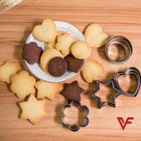 12-Piece Stainless Steel Cookie Cutter Set – DIY Baking Molds in Star, Heart &amp; Various Shapes – Multi-Purpose Kitchen Tools for Cookies, Cakes, Fried Eggs &amp; More