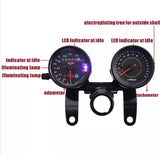 Cafe racer style double meter imported product for motorcycle (Color black)