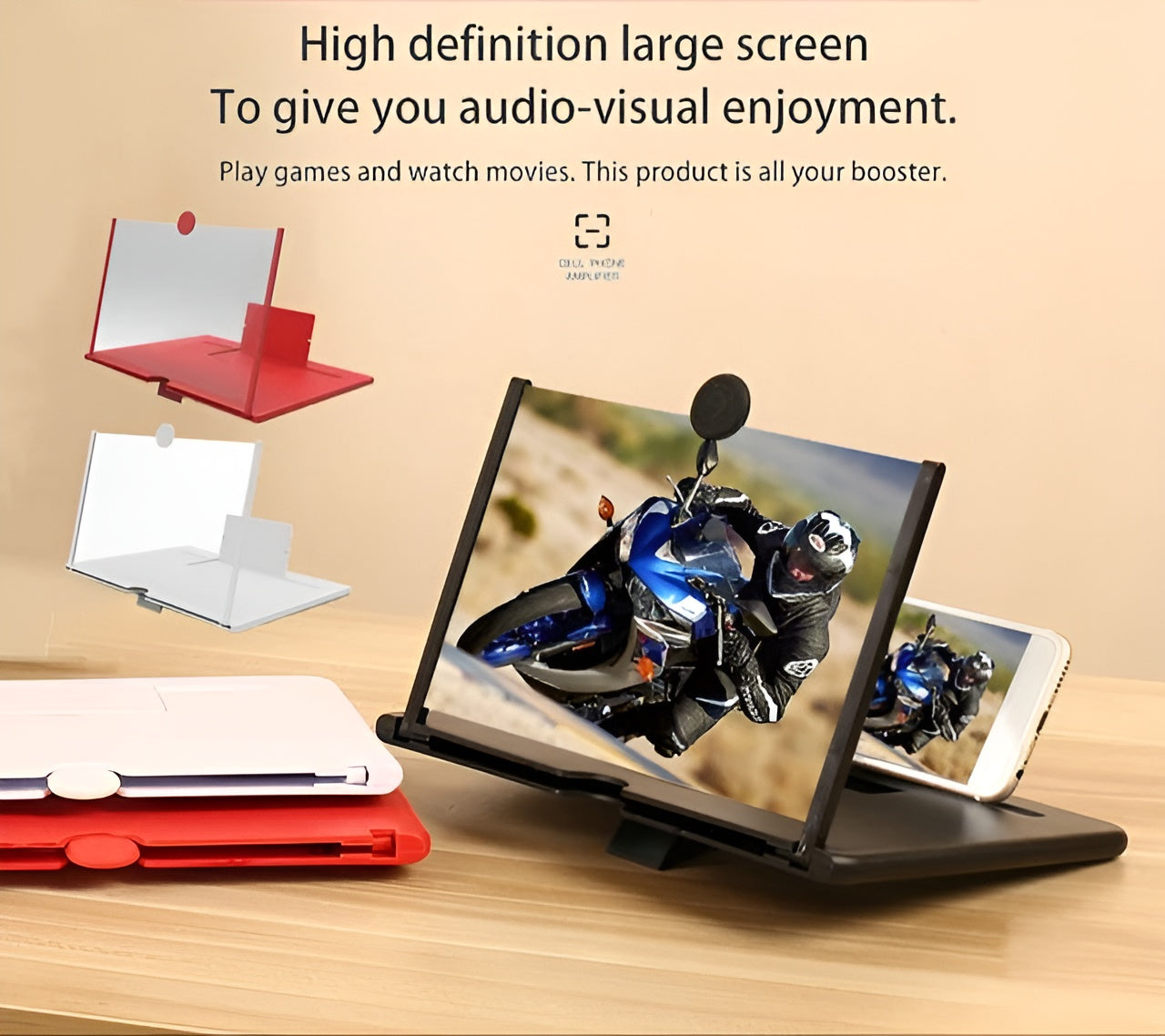 F3 Mobile Screen Magnifier | Magnify the mobile Screen for large display - 7 inch (Random color )
