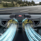 12v Car Dashboard cooling fan, dual head fan 360 degree rotation Fan for Cars