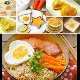 Pack of 4 Egg Shaper Kitchen Tools Star, Heart, Round, Flower Shaped Stainless Steel -  (random color )