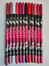 12 Pcs 36H Matte Finish Lip Pencil Set