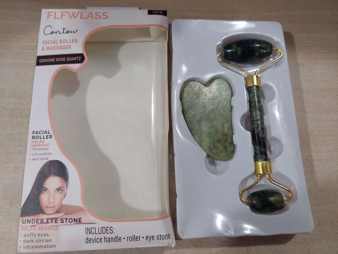 Flawless Jade Roller With Stone (marble) | Facial Roller Manual Massage For Women