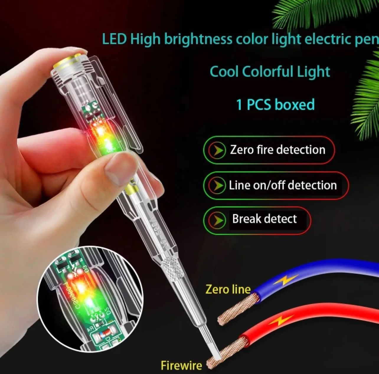 Led tester Voltmeter Power Detector Electrical Screwdriver Indicator without box