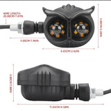 Pack of 4 pcs Owl Style Dual Color Motorcycle Driving Headlight, Turn Signals Light, Fog Lamp for all bikes (Random Color)