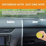QIFENGHE Car Plastic Restorer - Auto Interior &amp; Panel Renewal Wax Coating Agent Car Wax Car Wax Polish 200gm + sponge