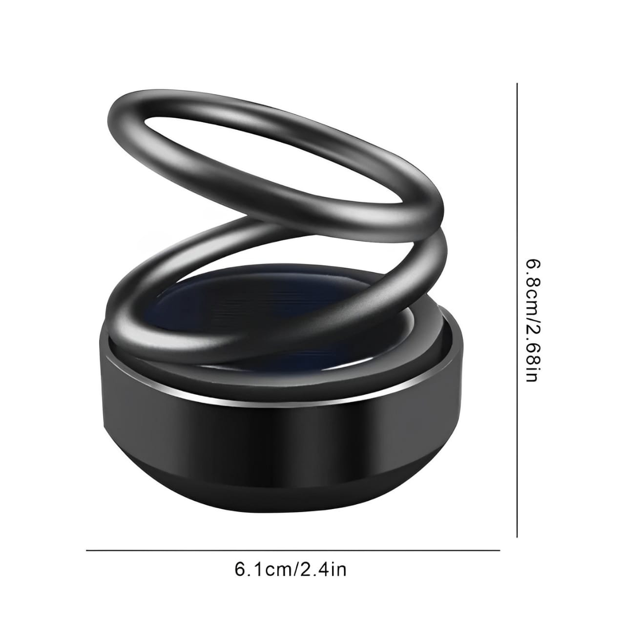 Car Solar Mounted Suspended Double Ring Ornaments, Aromatherapy Perfume, High-End Elegance, Car Interior Accessories (Random Color) - Red