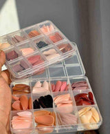 144 PCs nails box colorful and Shiny nails box (Random Color)