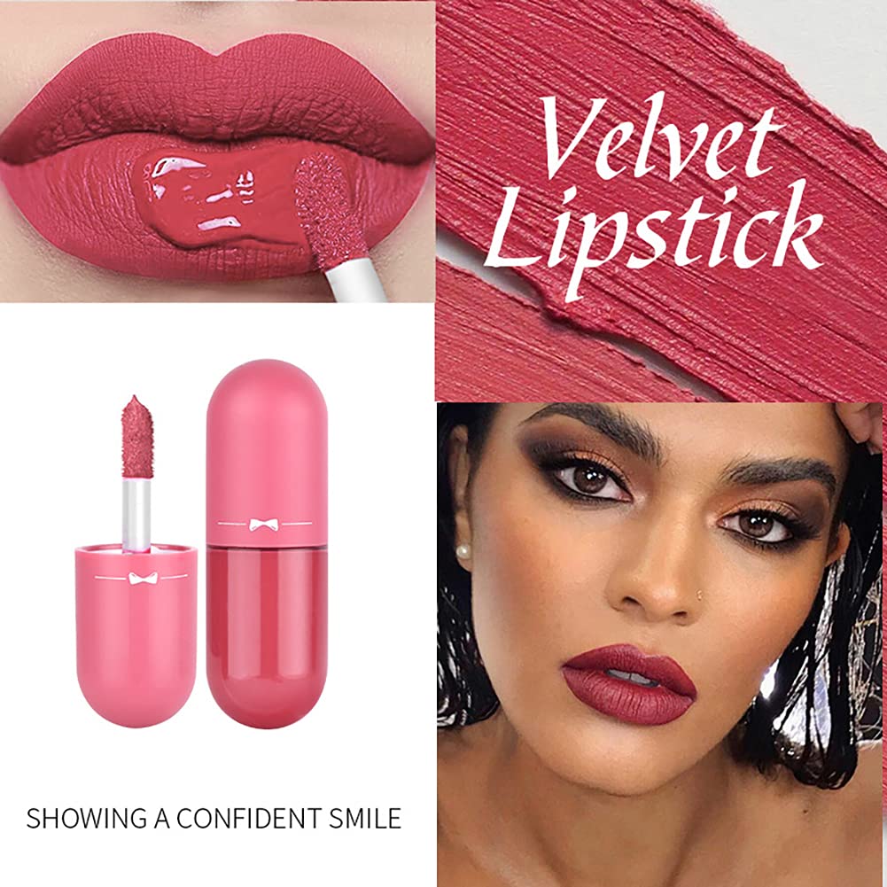 Pack of 5 Matte Lip Gloss Kit | 5 Capsule Matte Lipstick Set