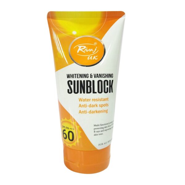 Rivaj UK Sun Block Spf 60 Original Rivaj UK Whitening &amp; Vanishing Sun Block SPF / PA+++ 60