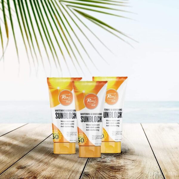 Rivaj UK Sun Block Spf 60 Original Rivaj UK Whitening &amp; Vanishing Sun Block SPF / PA+++ 60