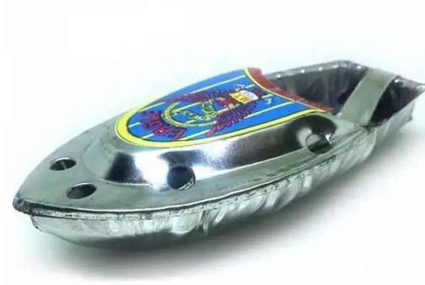 5 Pcs Set - Water Candle Boat Alloy Tin Metal Toy For Kids Boys and Girls - Bath Baby Toy Swimming Fun Toys - PoP PoP Sound