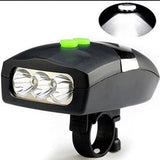 3 LED Bicycle Front Head light &amp; bell siren alarm hooter / cycle light generic