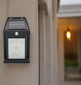 888 Solar Tungsten Filament Lamp - Outdoor Intelligent Induction Wall Lamp for Courtyard, Garden, Villa Lighting, and Night Light