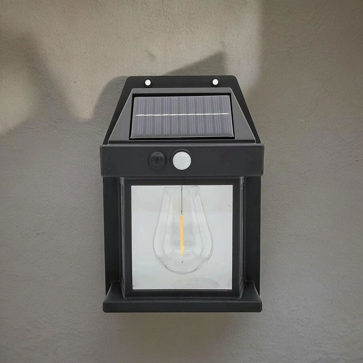 Solar Tungsten Filament Lamp - Outdoor Waterproof Intelligent Induction Wall Lamp for Courtyard, Garden, Villa Lighting, and Night Light