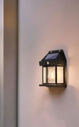 Solar Tungsten Filament Lamp - Outdoor Waterproof Intelligent Induction Wall Lamp for Courtyard, Garden, Villa Lighting, and Night Light