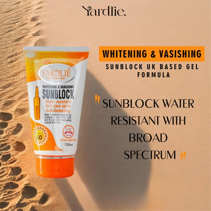 YARDLIE Professional - SPF - 60 WHITENING &amp; VANISHING SUNBLOCK 150ml